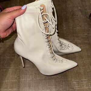 Schutz white booties